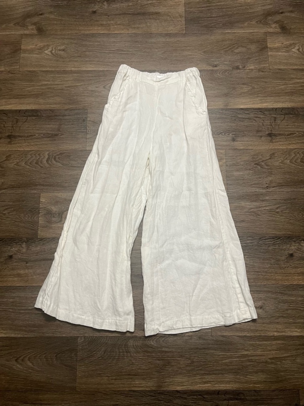 CP Shades Wendy Linen Pants White Size Small Vacation Neutral Beach Minimalist - Picture 5 of 8